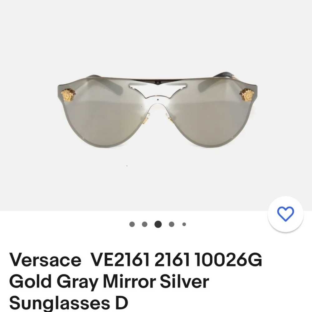 Versace ve2161 gold gray mirrored silver sunglasses 👓